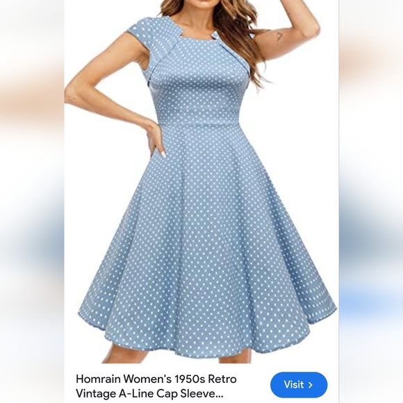 Homraine 2X Black Polka Dot Retro Pin-Up Rockabilly 50's Dress Stretch AL-2104 - Picture 2 of 12